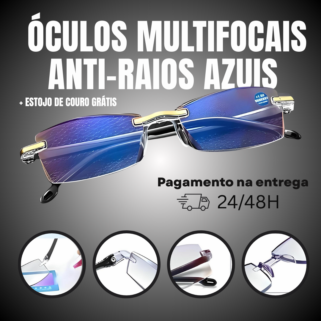 Óculos multifocais (OFERTA 2X1) + Estojo GRÁTIS