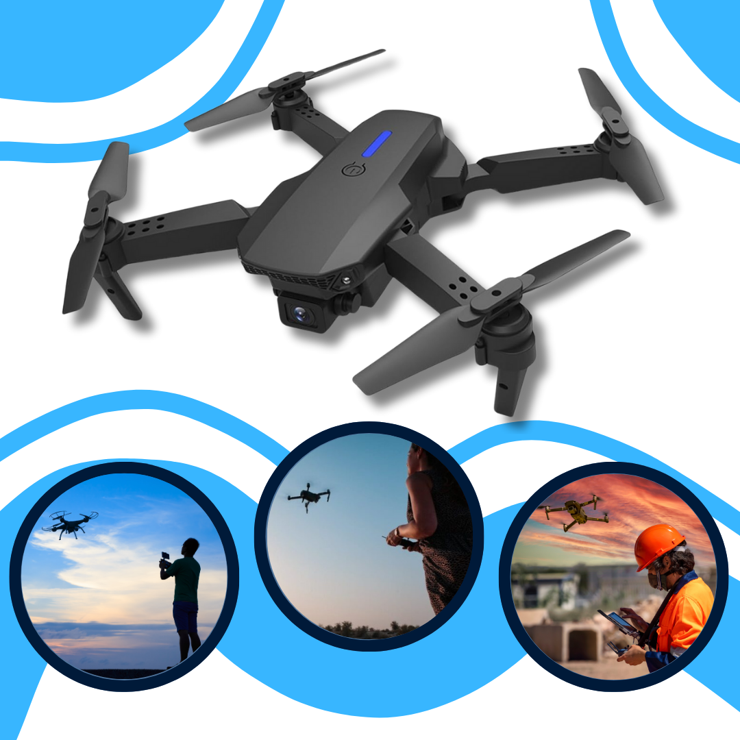 Drone com câmara 4K dupla + mala de transporte