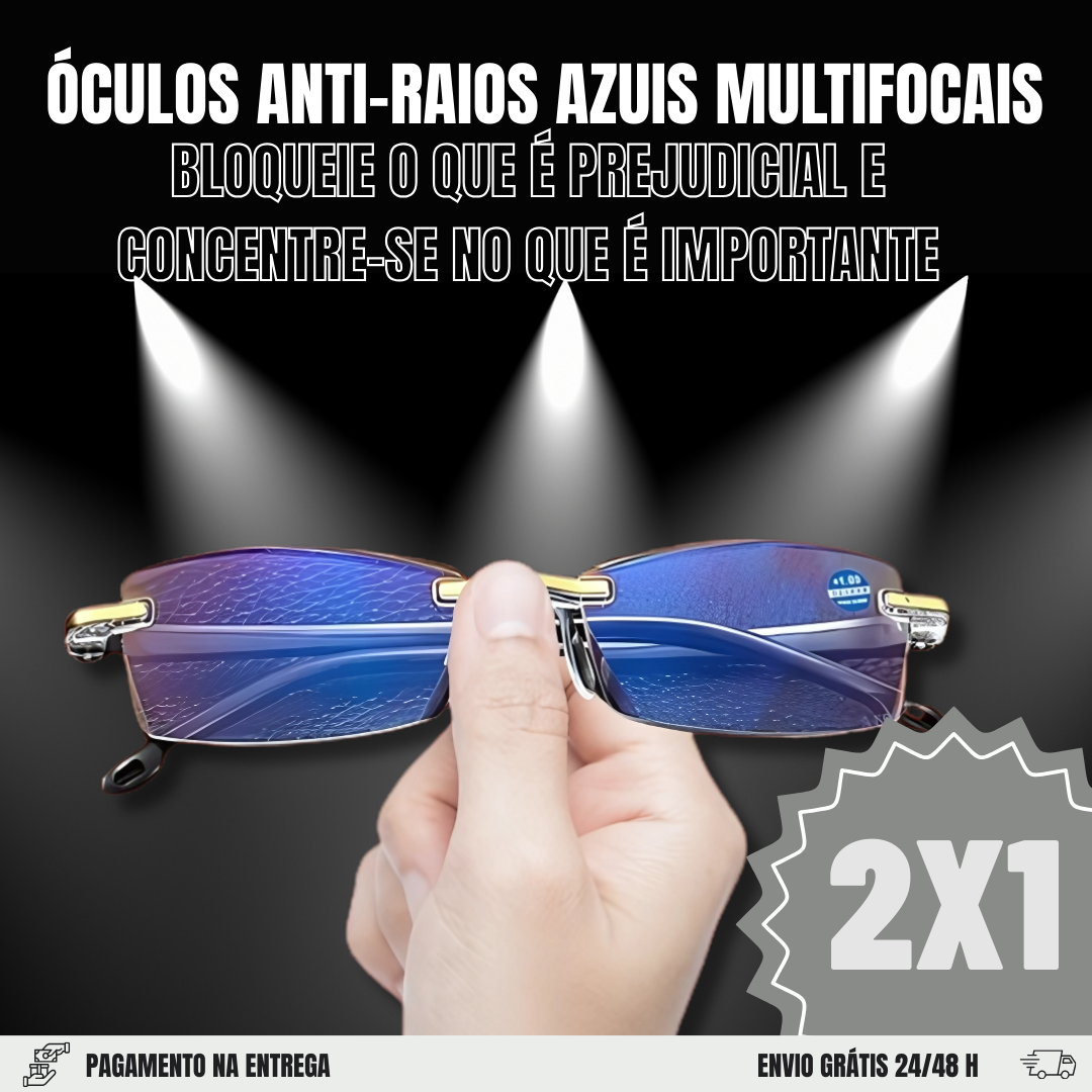 Óculos multifocais (OFERTA 2X1) + Estojo GRÁTIS