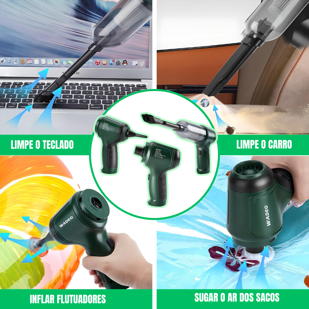 Aspirador de automóvel portátil 3 em 1