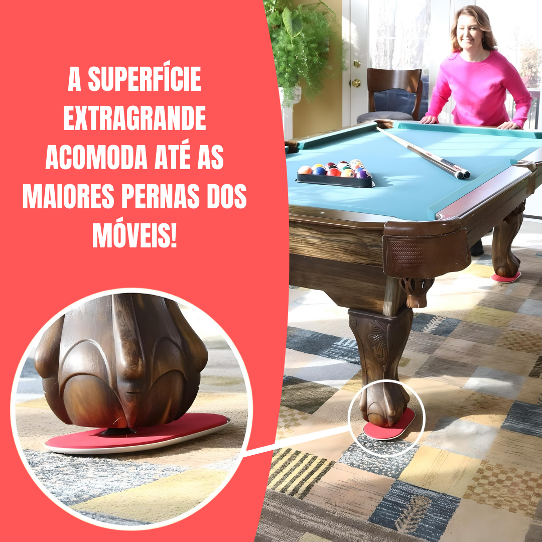 Deslizadores de móveis sem esforço