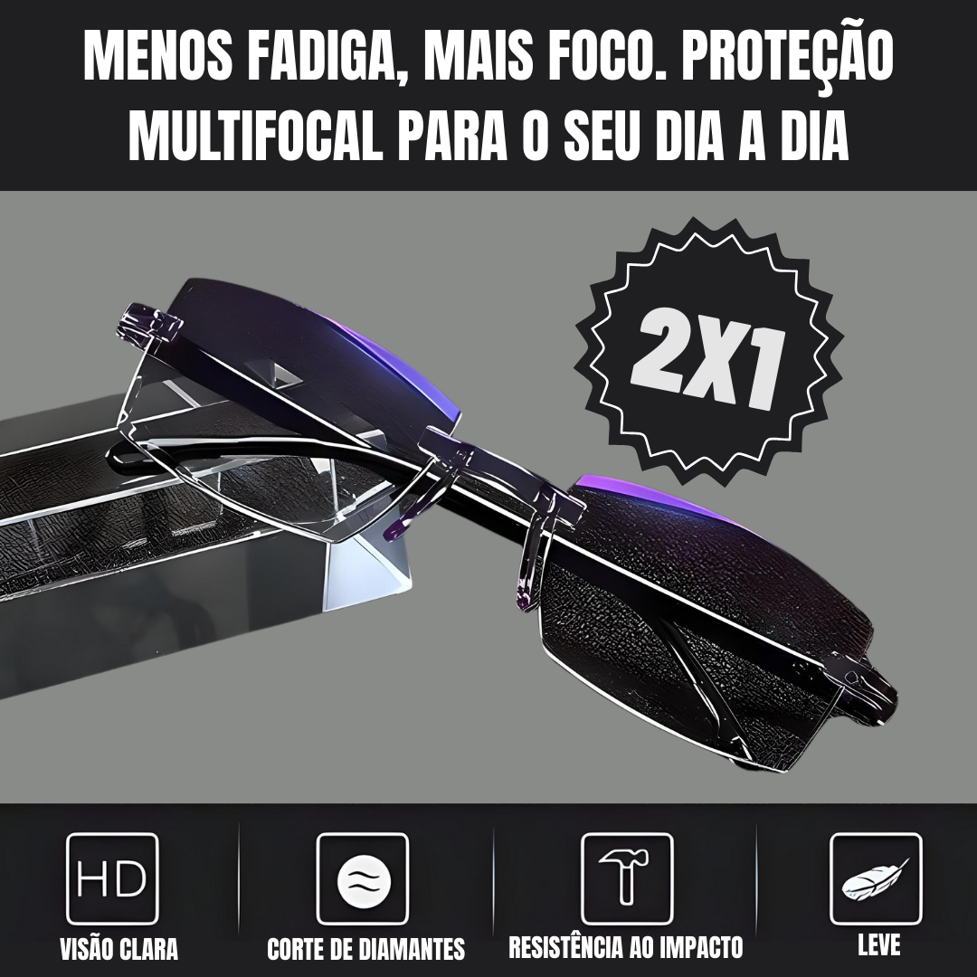 Óculos multifocais (OFERTA 2X1) + Estojo GRÁTIS