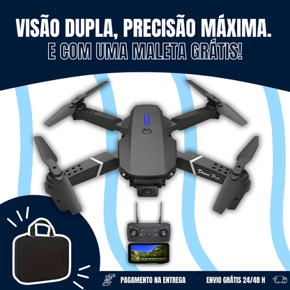Drone com câmara 4K dupla + mala de transporte