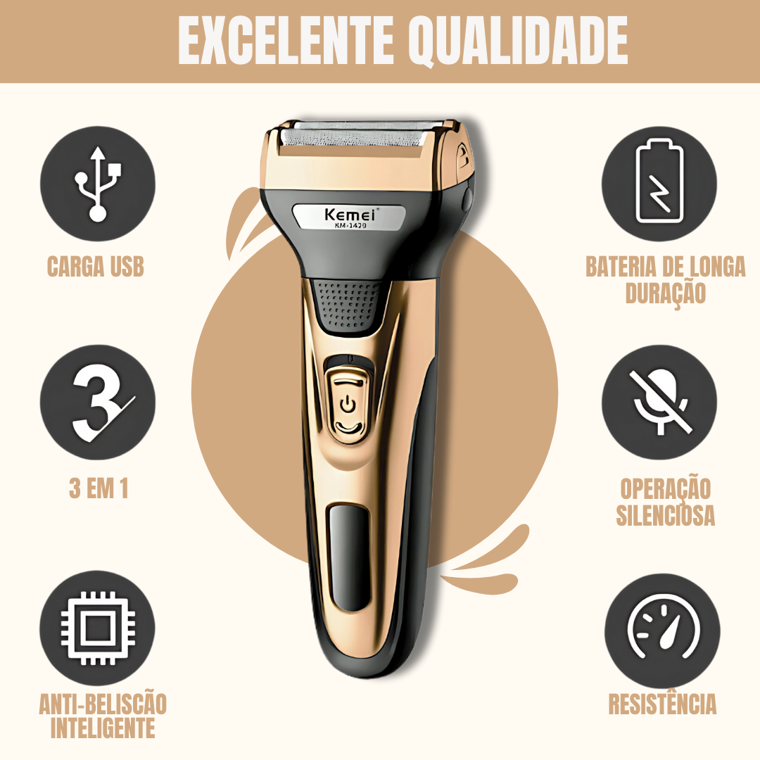 Máquina de cortar cabelo 3 em 1 profissional